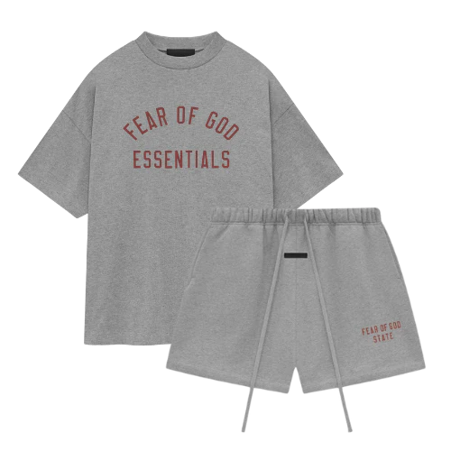 Essentials Fear of God - Dark Heather Summer Set