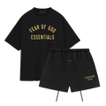 Essentials Fear of God - Black Yellow Summer Set